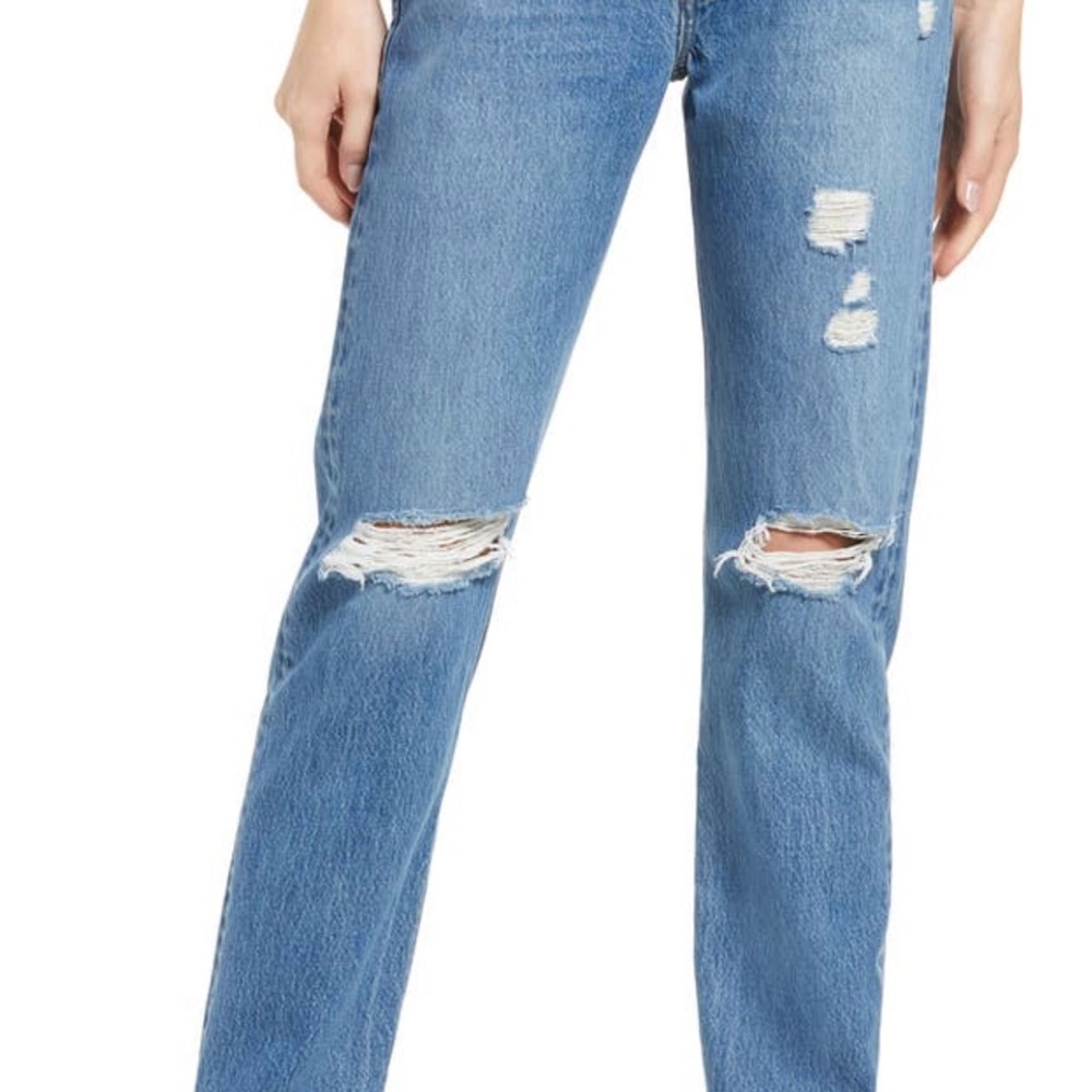 Levi’s 501 Ripped Straight Leg Jeans (Athens Crown with Destruction)